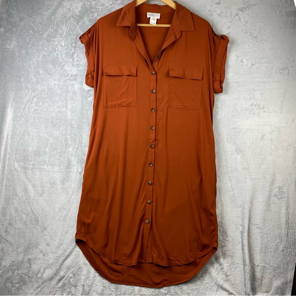 APRICOT Dress: Button Down Casual
